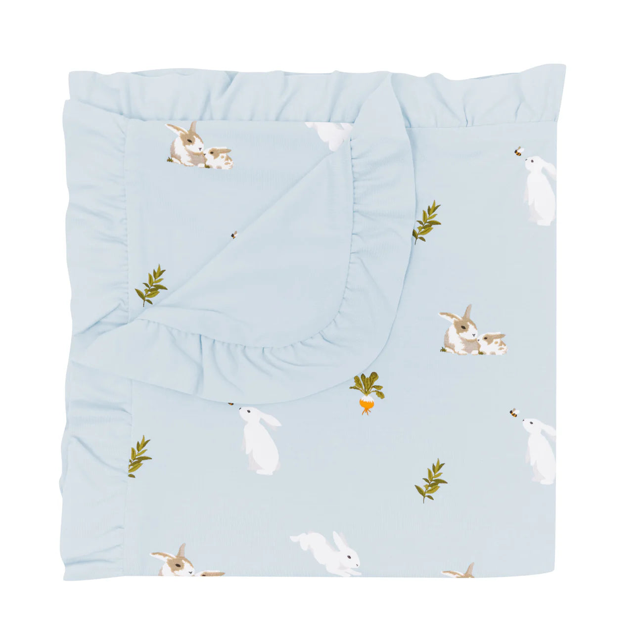 Ruffle Baby Blanket in Aloe Chick 0.5