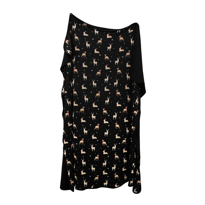 Swaddle Blanket in Midnight Deer