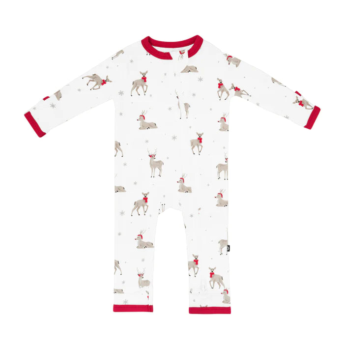 Zippered Romper in Cloud Deer
