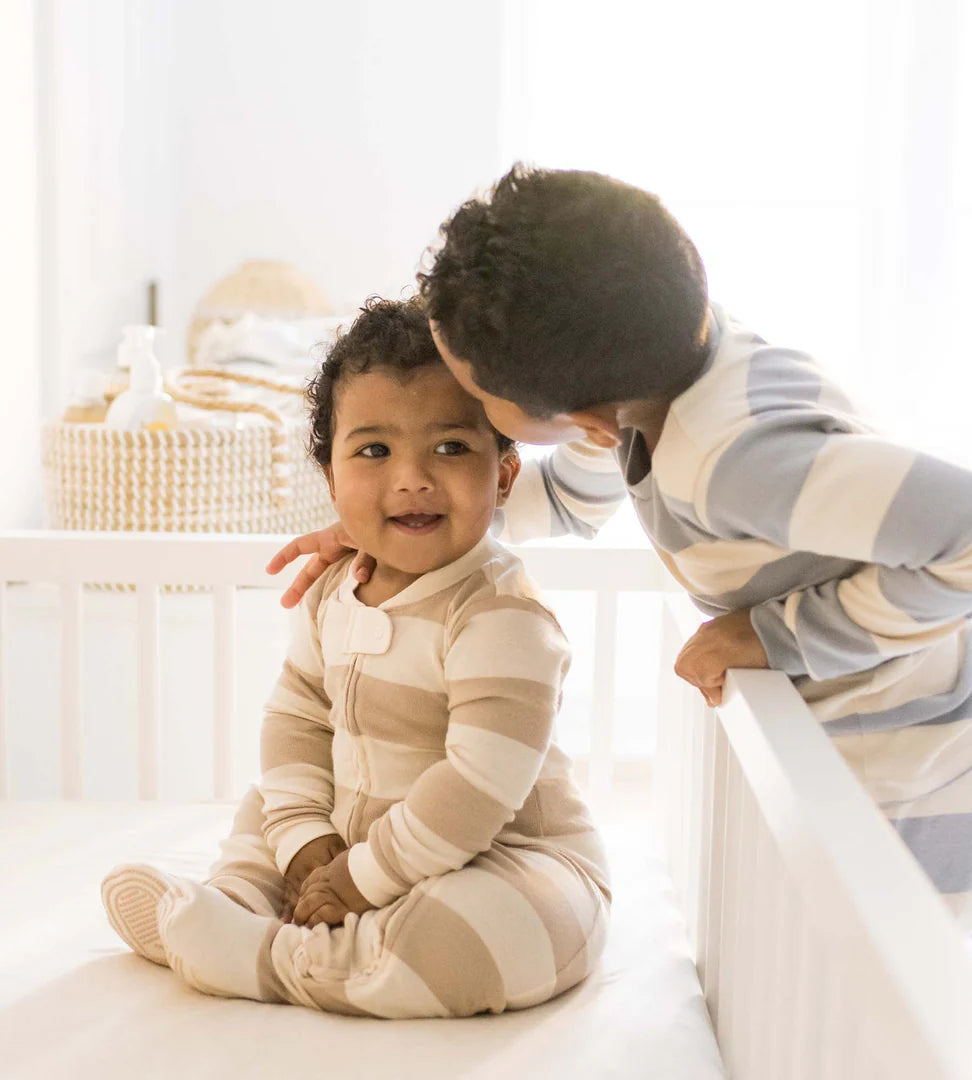 Rugby Stripe Sleeper in Oat