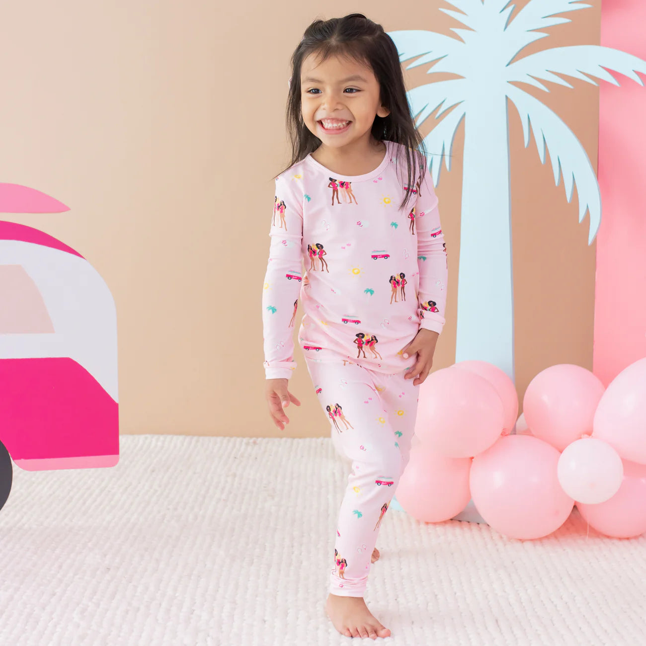 Long Sleeve Pajama in Barbie™ Beach