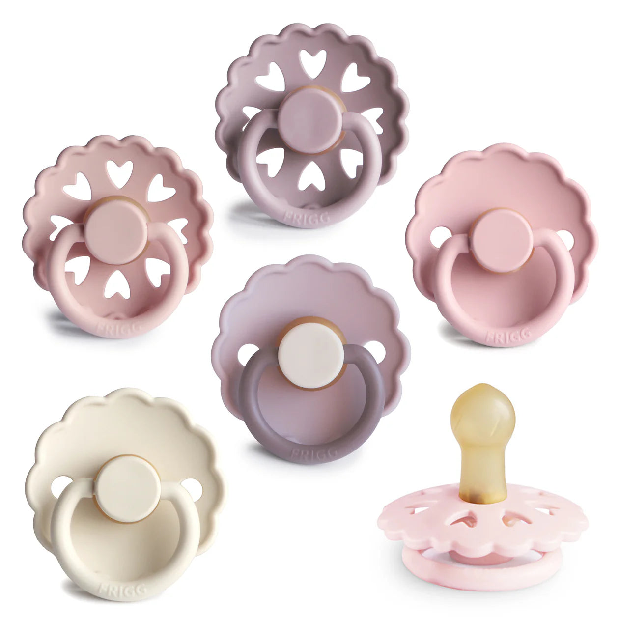 FRIGG Natural Rubber Pacifier 6-Pack