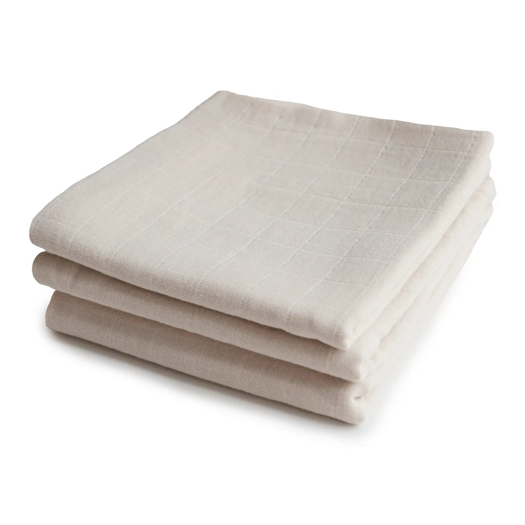 Organic Cotton Muslin Cloths 3-Pack - Rainbow