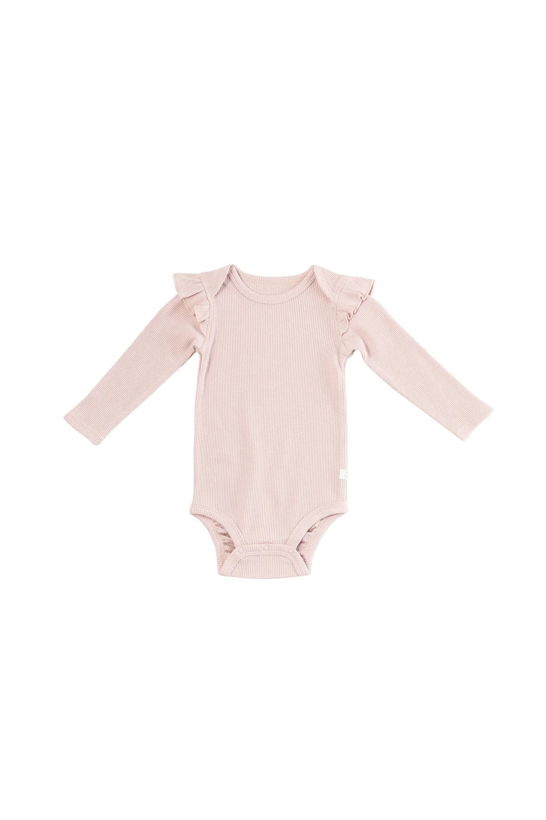 Girl's Waffle Long Sleeve Bodysuit