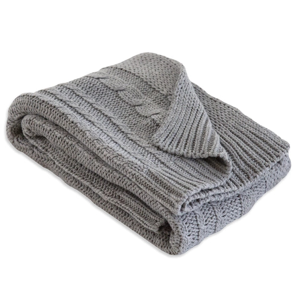 Cable Knit Stroller Blanket