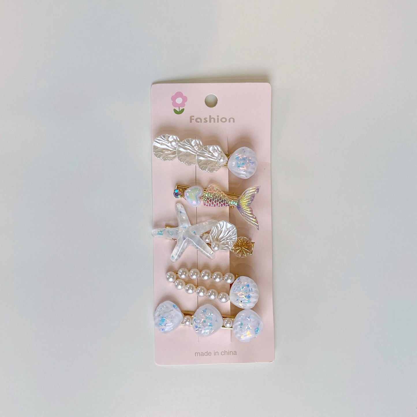 Mermaid-Themed Hair Clips – Pack of 5 for Toddlers