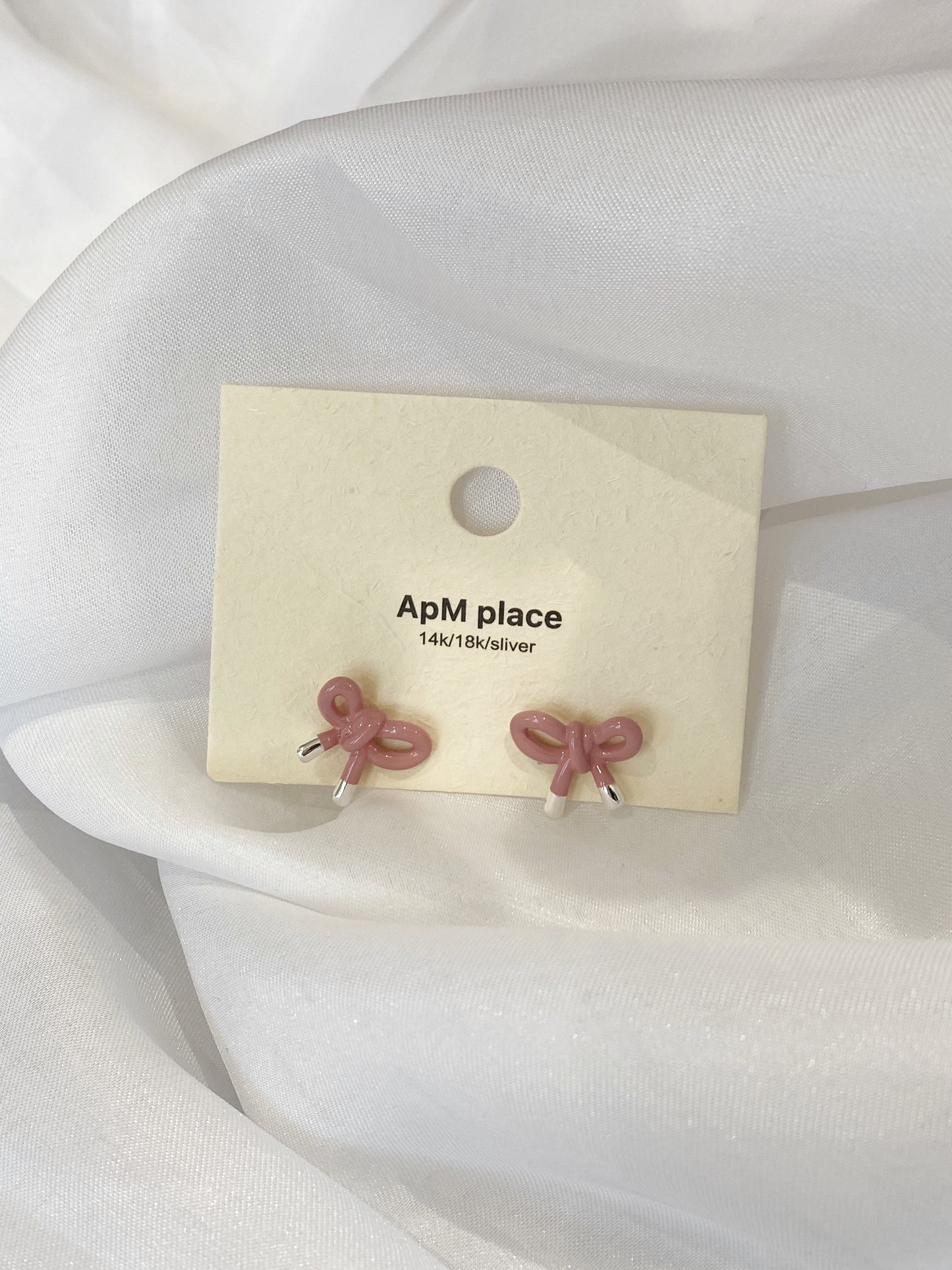 Pinky Bows Earrings