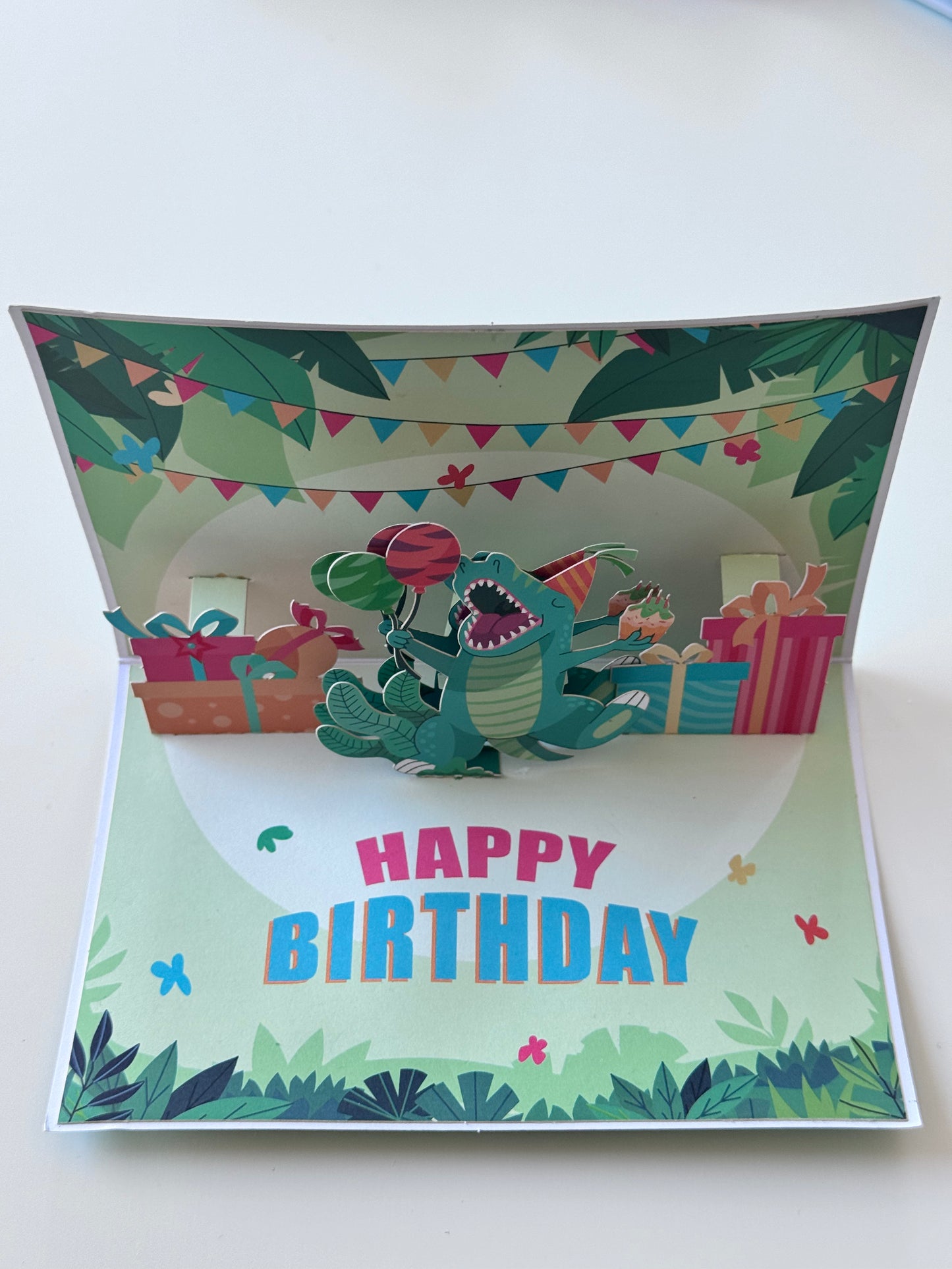 Pop-up T-Rex Birthday Card