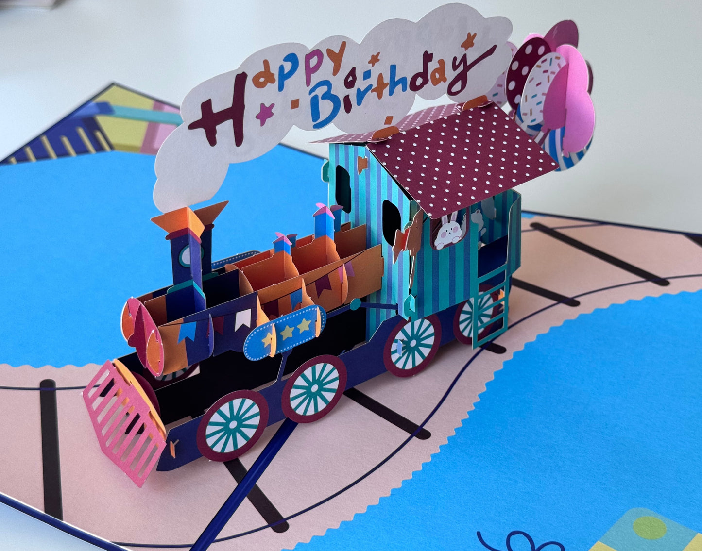Pop-up All-Aboard Birthday Card