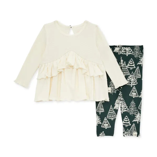 Toddler Thermal Pieced Tunic & Merry Forest Legging Set