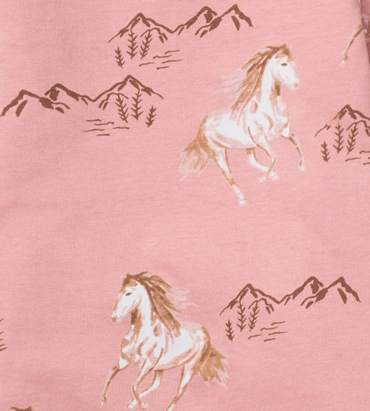Horse Love Organic Cotton Baby Girl Jumpsuit