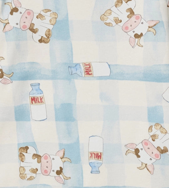 Little Moo Organic Cotton Sleep & Play - Muted Blue