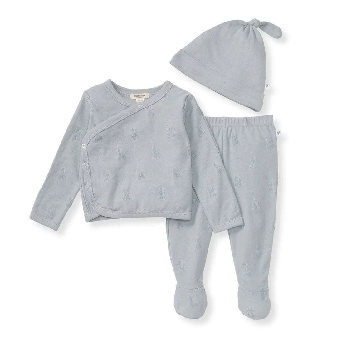 Raised Terry Bee 3 Piece Set - Quarry