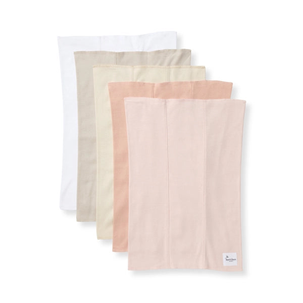 Bee Essential Set of 5 Burp Cloths Cloud