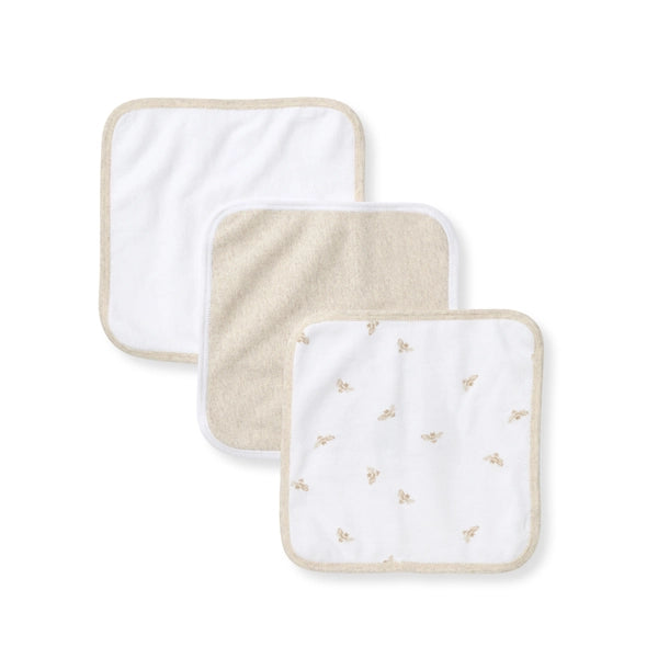 Set of 3 Knit Terry Washcloths