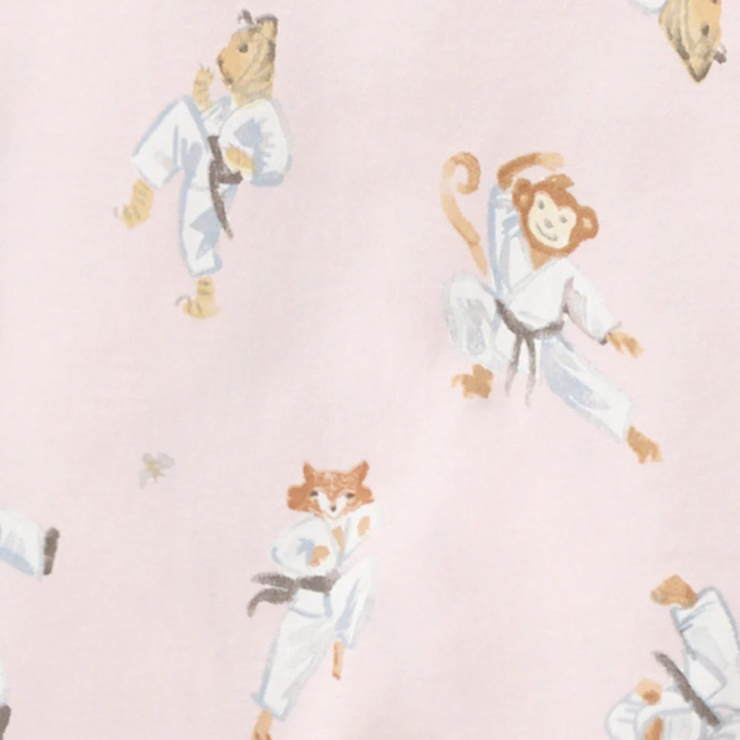 Karate Creatures Pajamas - Chalky Pink
