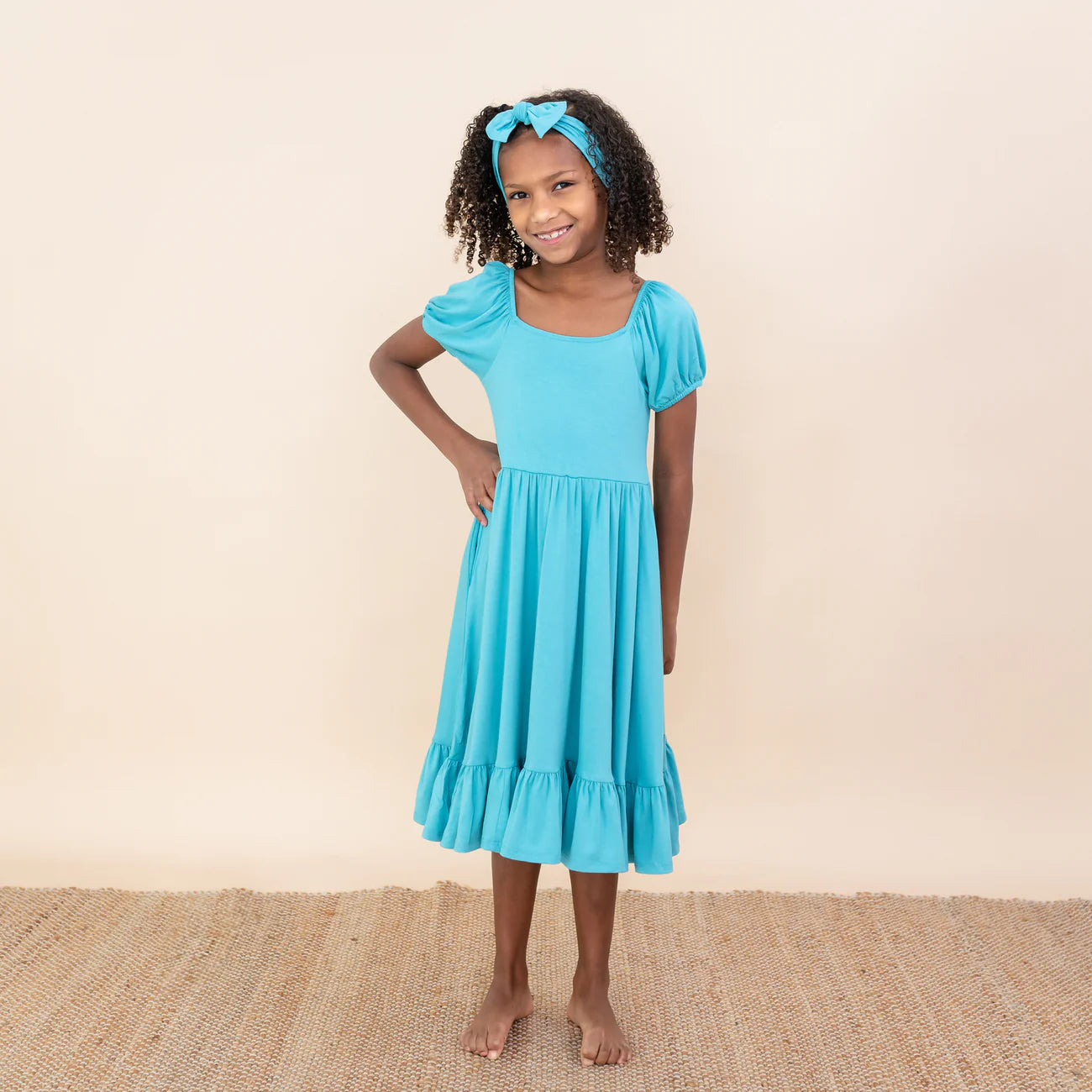 Puff Sleeve Twirl Dress