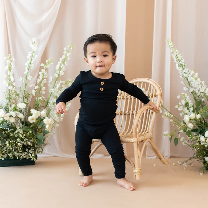 Ribbed Henley Set
