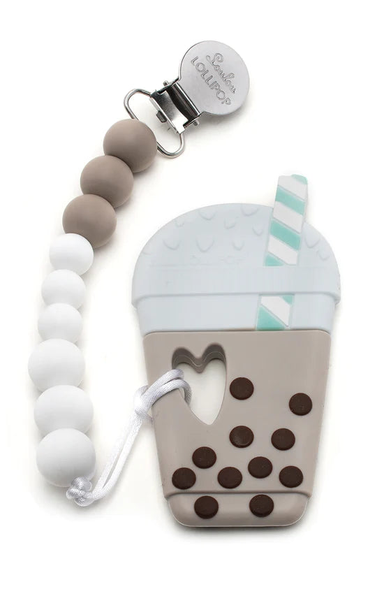 Silicone Teether Set - Milk Tea Bubble Tea