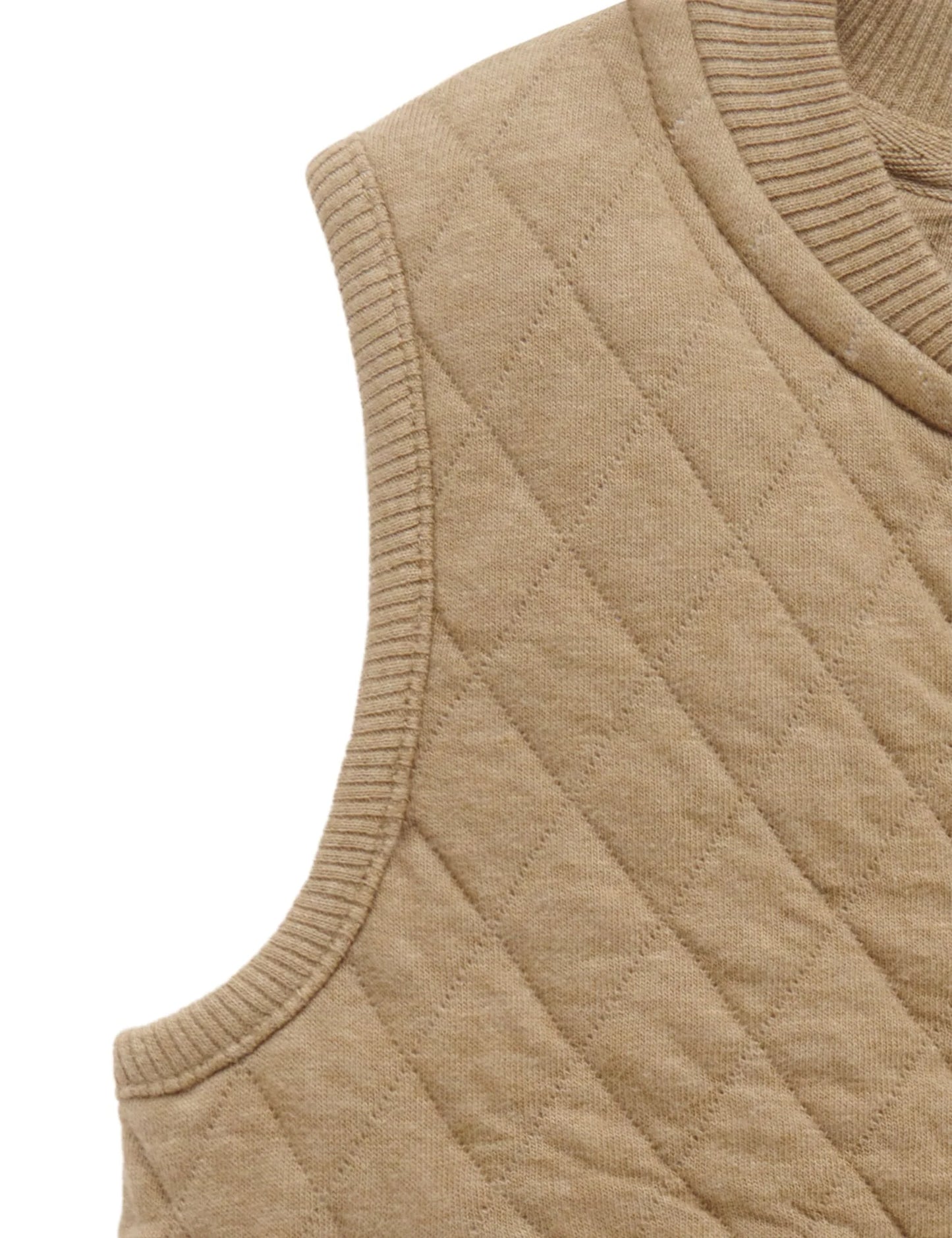 Quilted Vest in Twig