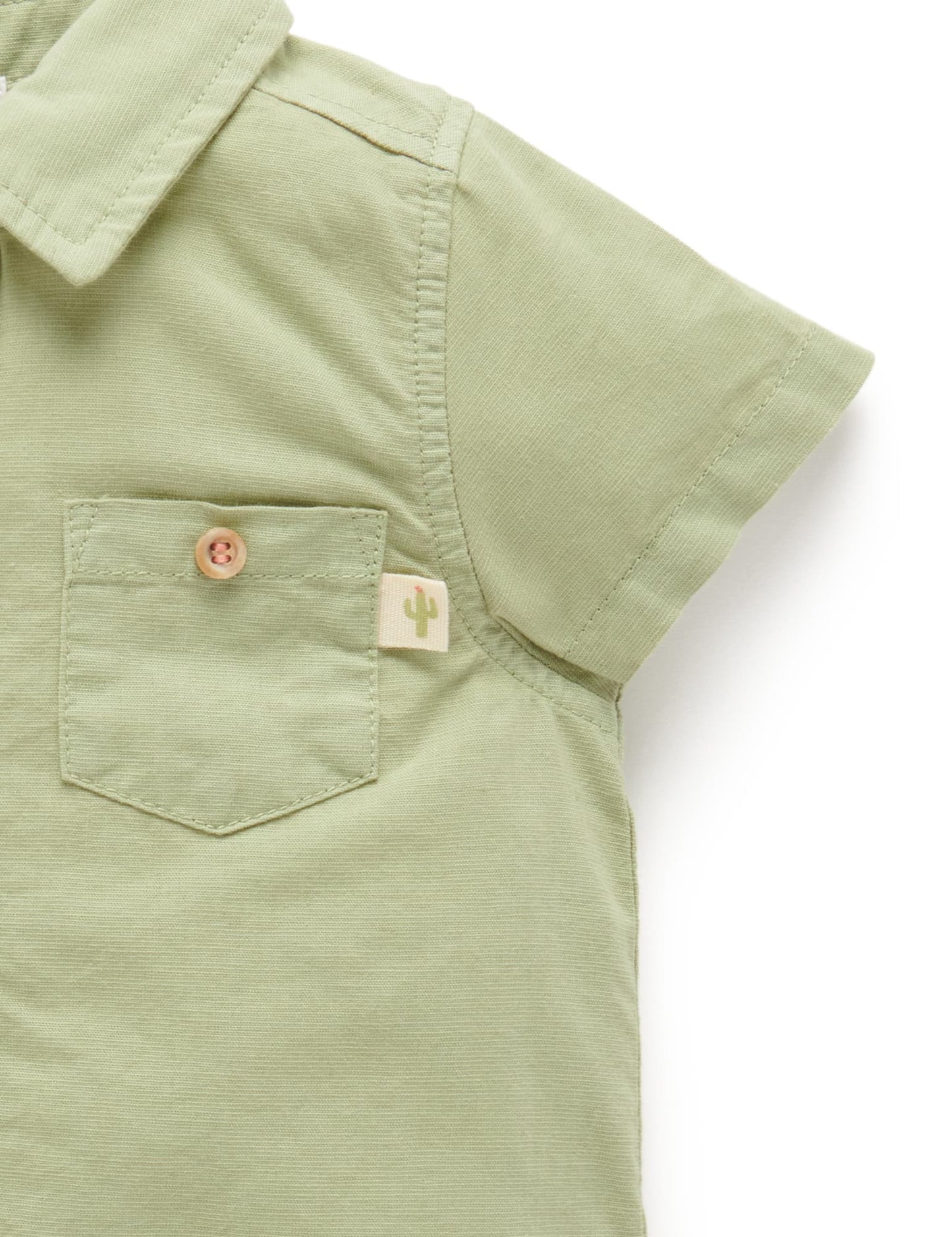 Linen Blend Shirt - Safari