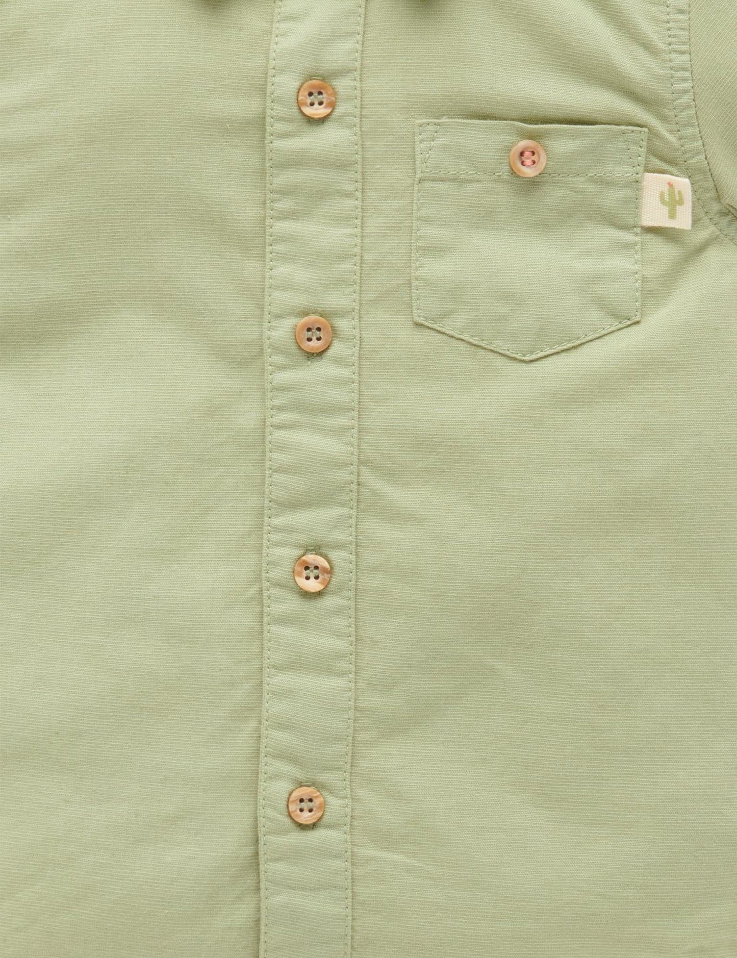 Linen Blend Shirt - Safari