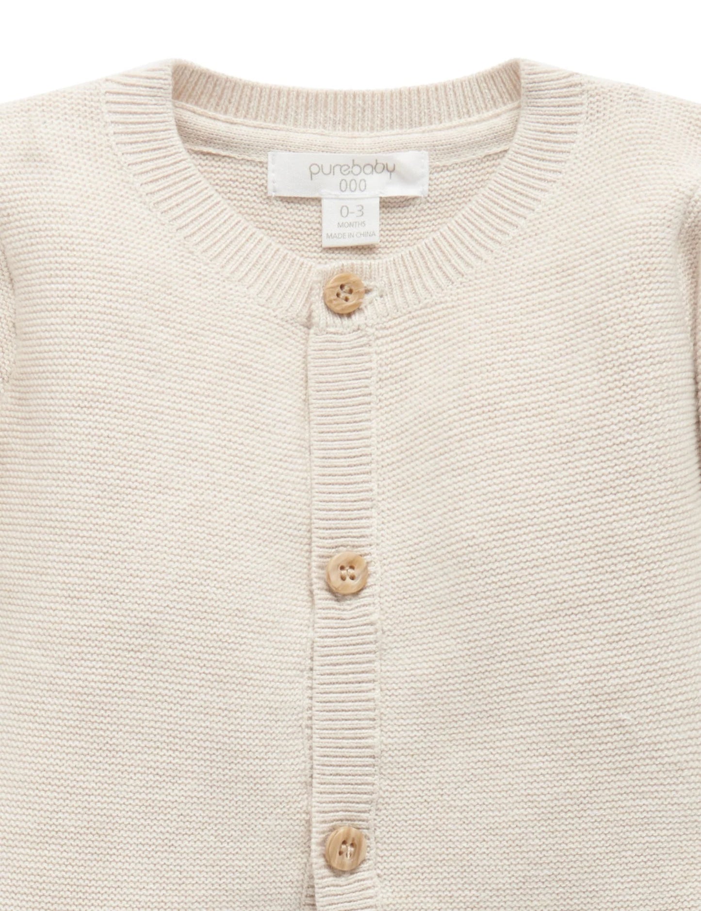 Textured Cardigan in Wheat