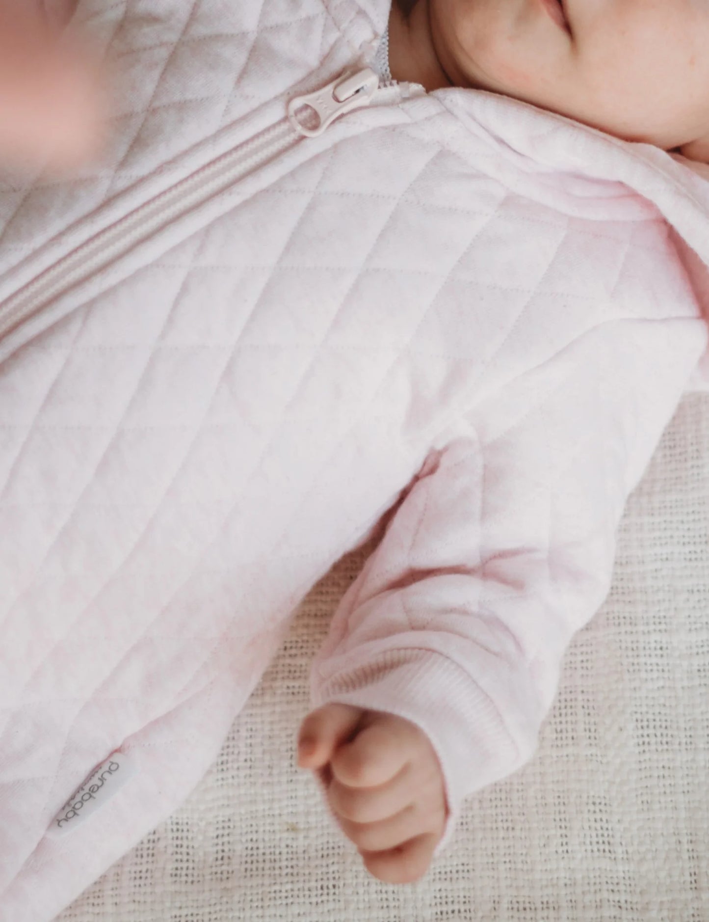 Quilted Growsuit in Soft Pink