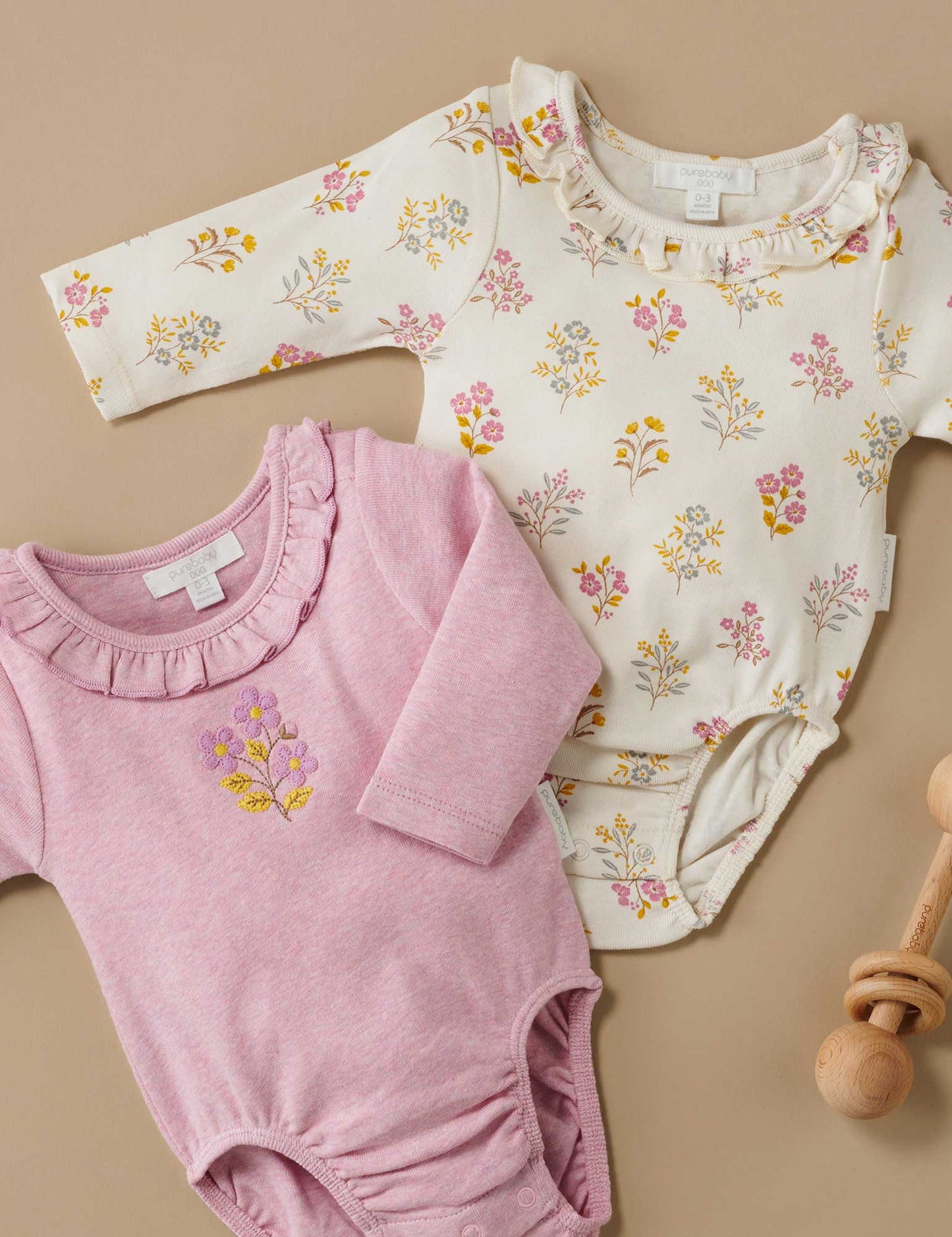 Posie 2 Pack Ruffle Bodysuit Set