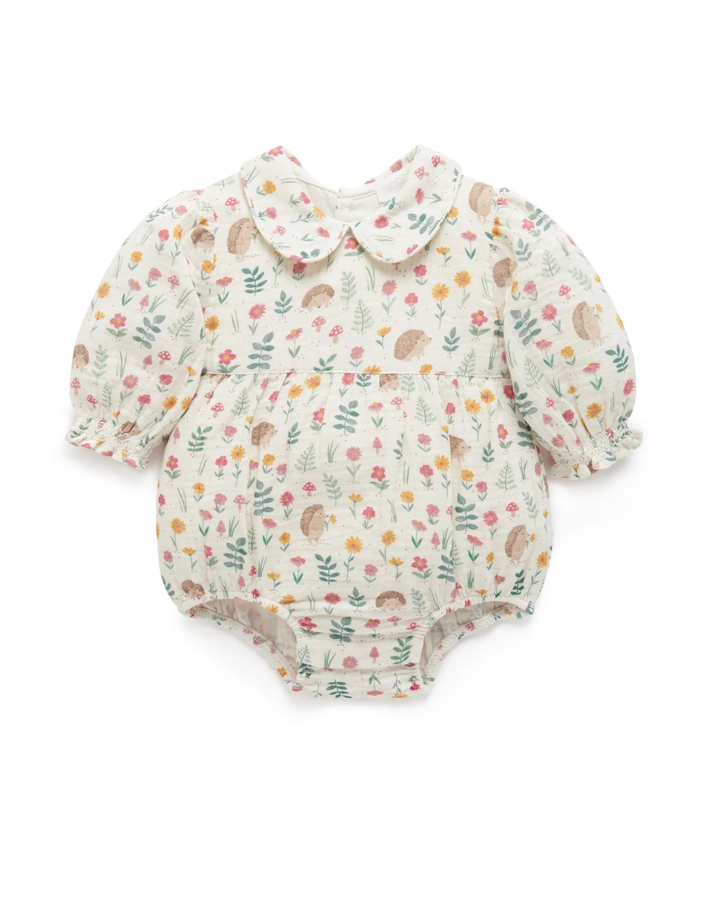 Hedgehog Crinkle Cotton Bodysuit Set