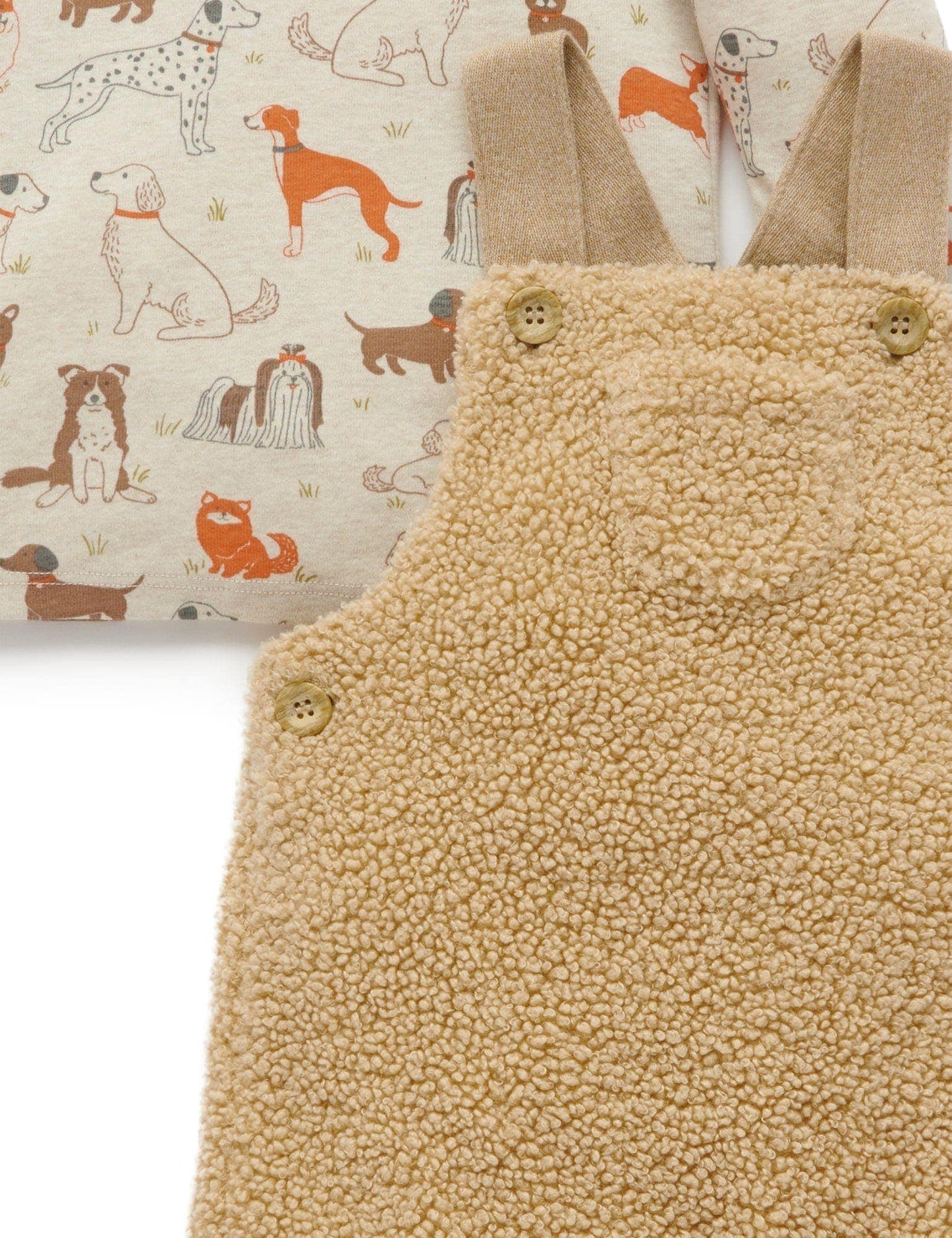 Sherpa Overall Set in Doggy