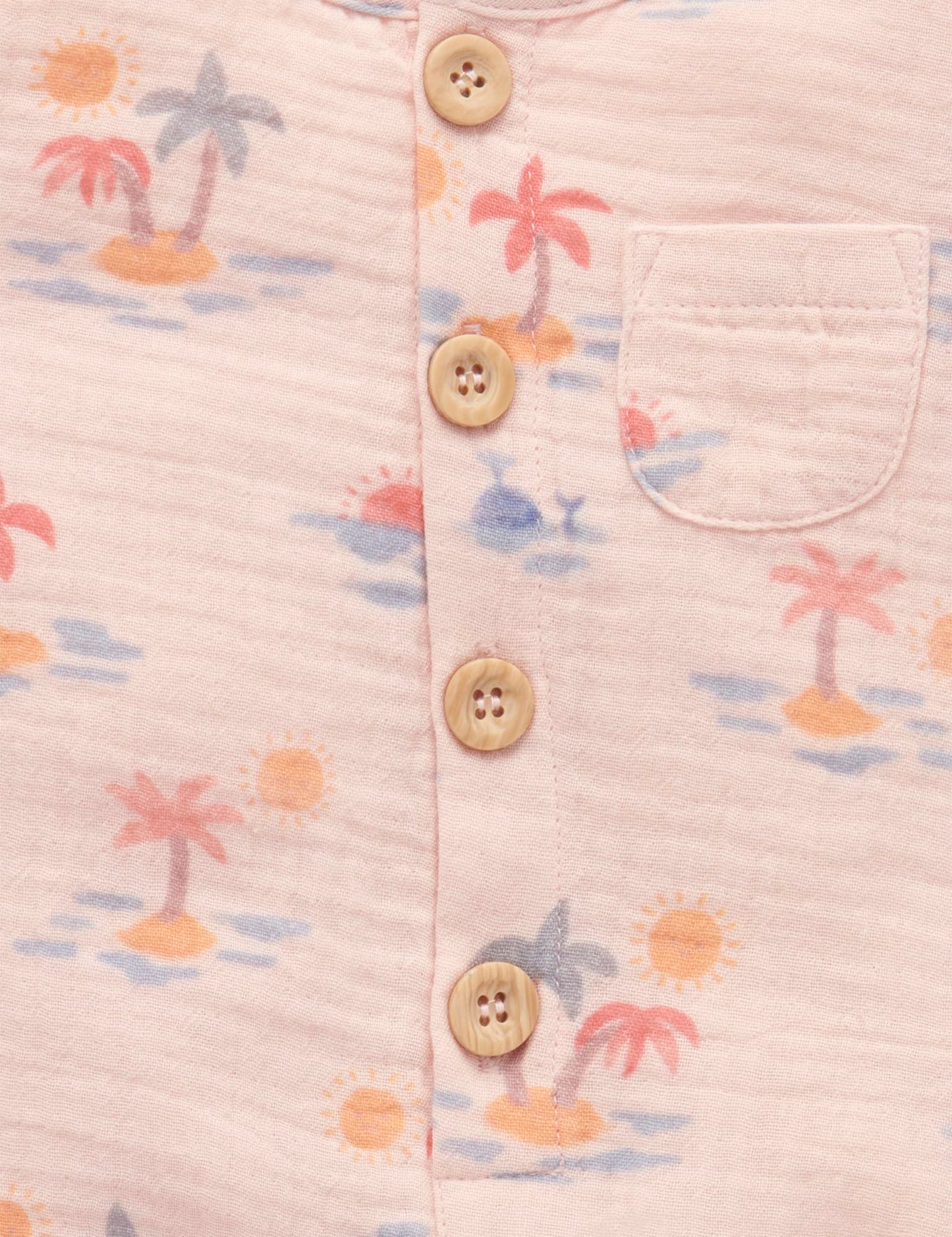 Palm Tree Shortie Romper