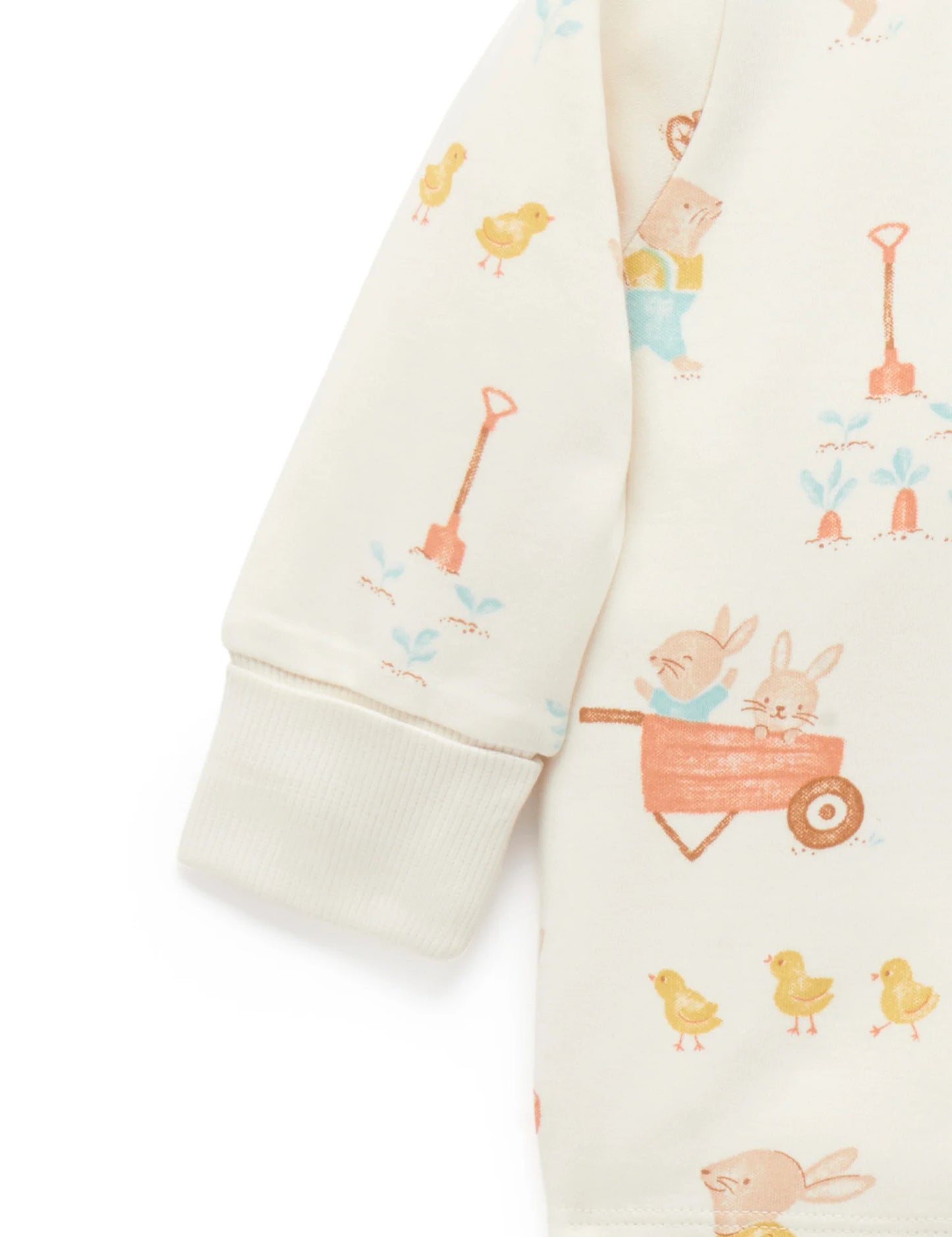 Long Sleeve Printed PJ Set - Garden Bunnies