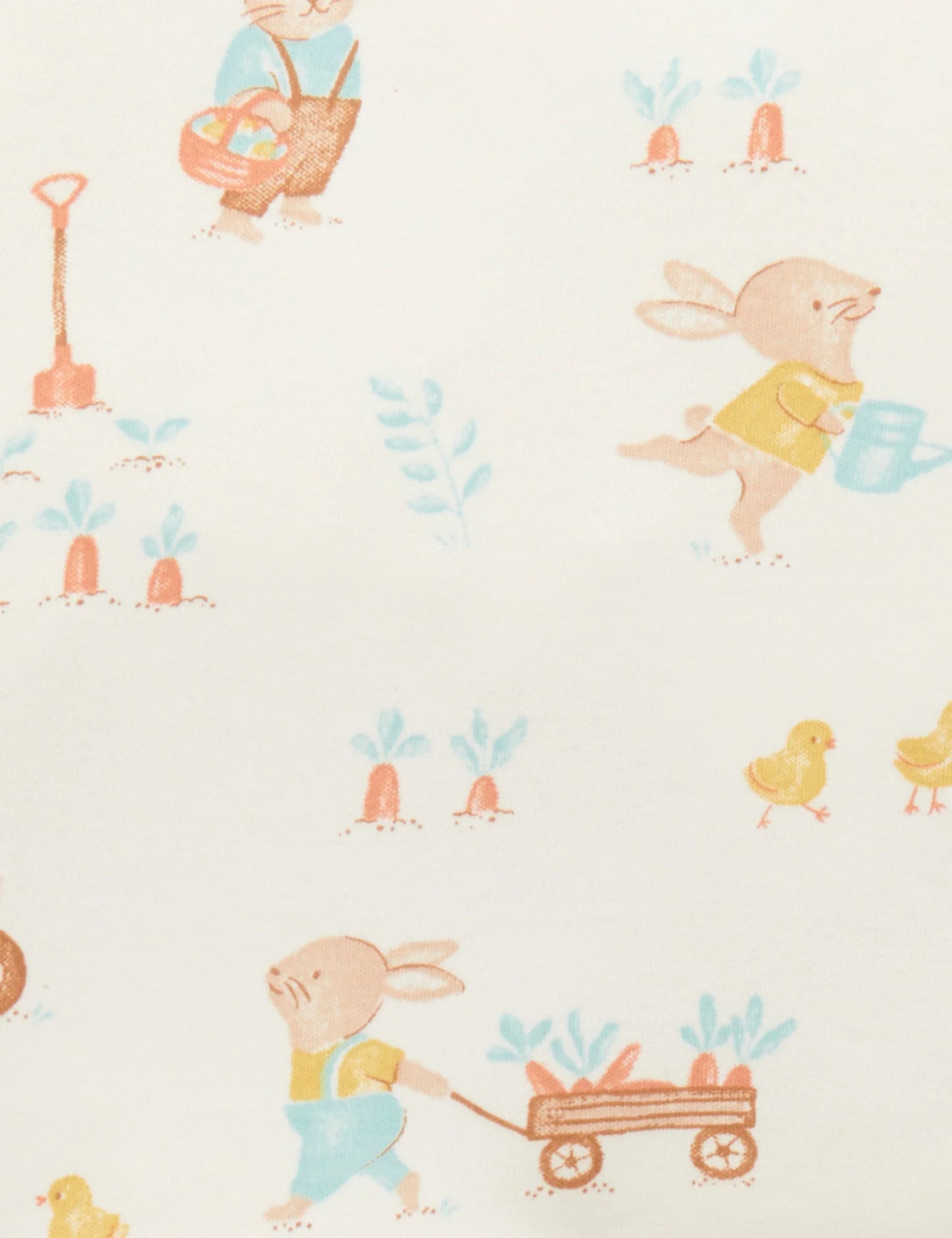 Long Sleeve Printed PJ Set - Garden Bunnies