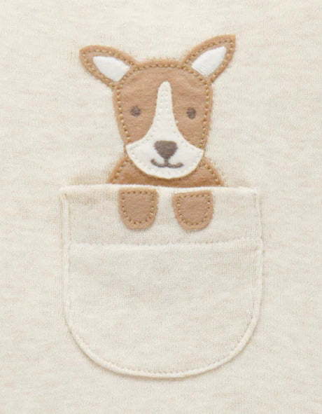 Purebaby Peekaboo Bodysuit Wheat Melange