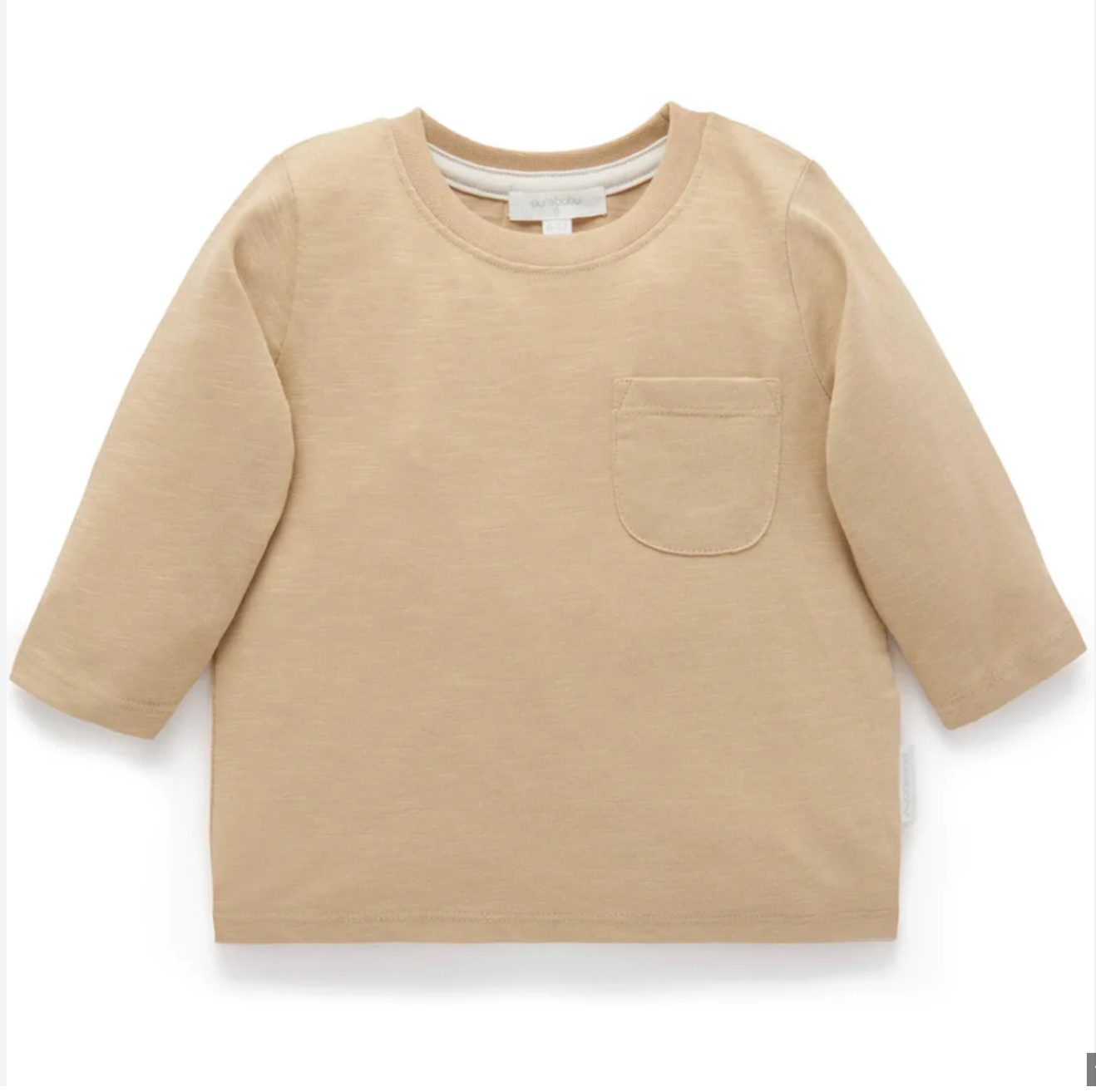 Basic L/SVL Tee in Biscuit