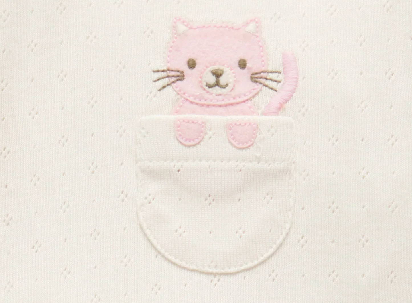 Peekaboo pink kitty long sleeve bodysuit
