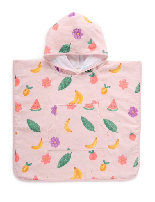 Towelling Poncho - Tropical Fruit