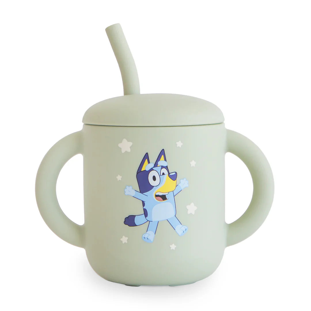 Bluey x Mushie Silicone Training Cup + Straw