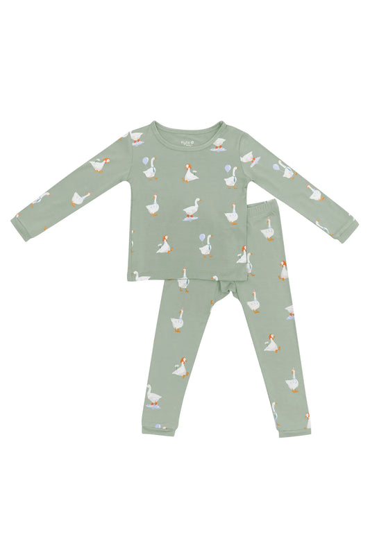 Long Sleeve PJs in Silly Goose
