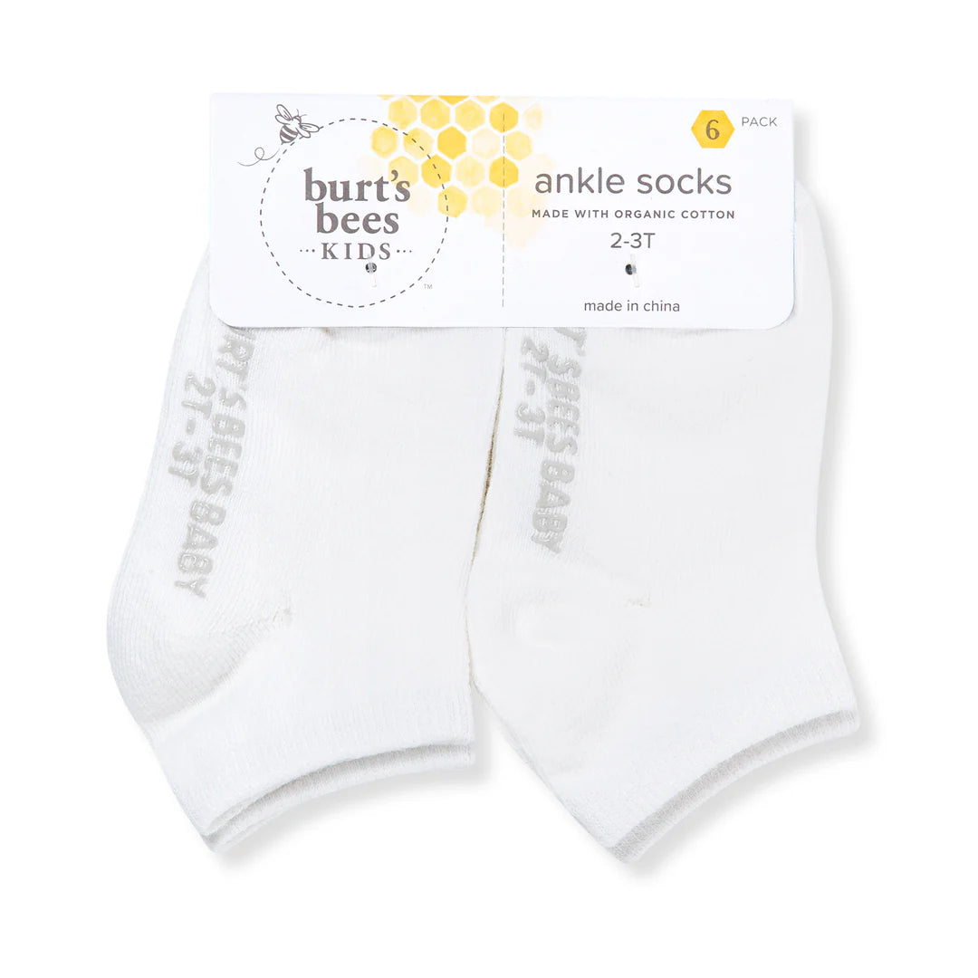Solid Ankle Socks - 6 pk