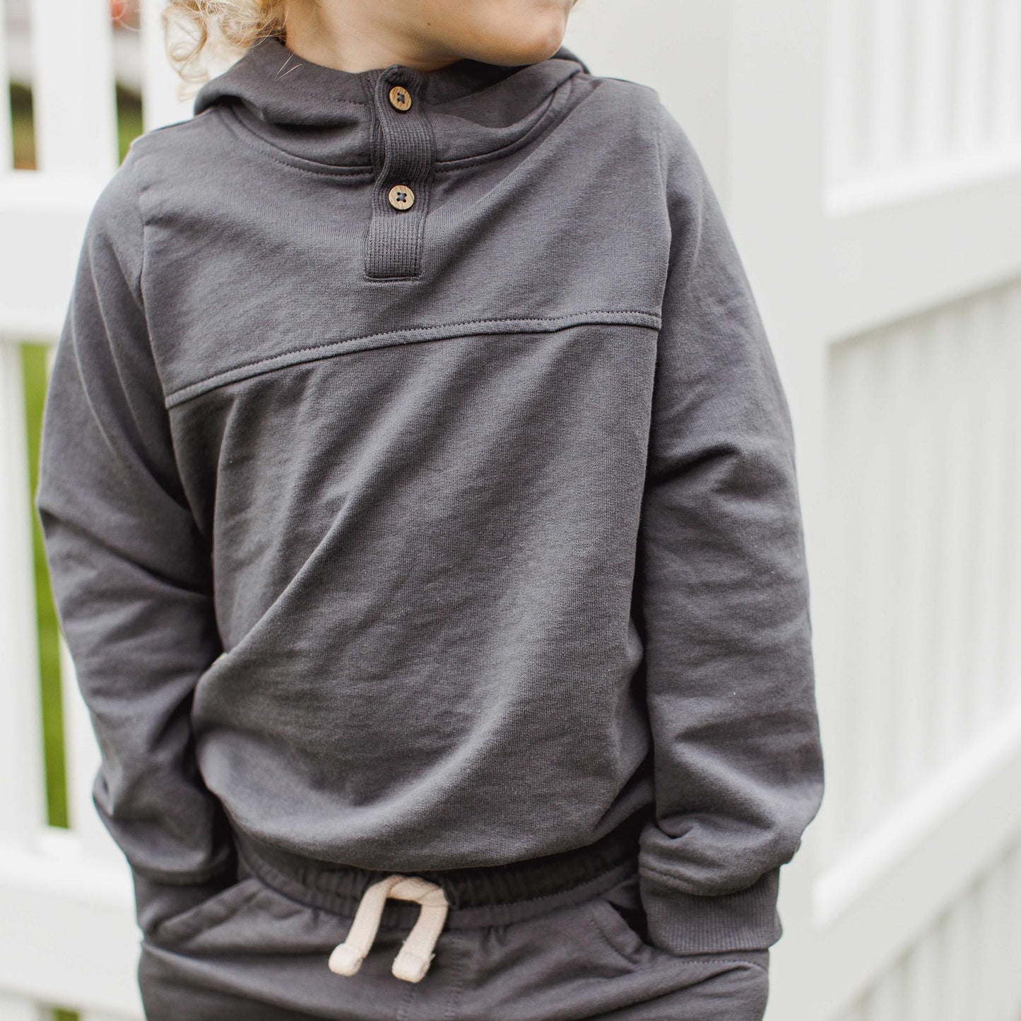 Button Placket Hoodie