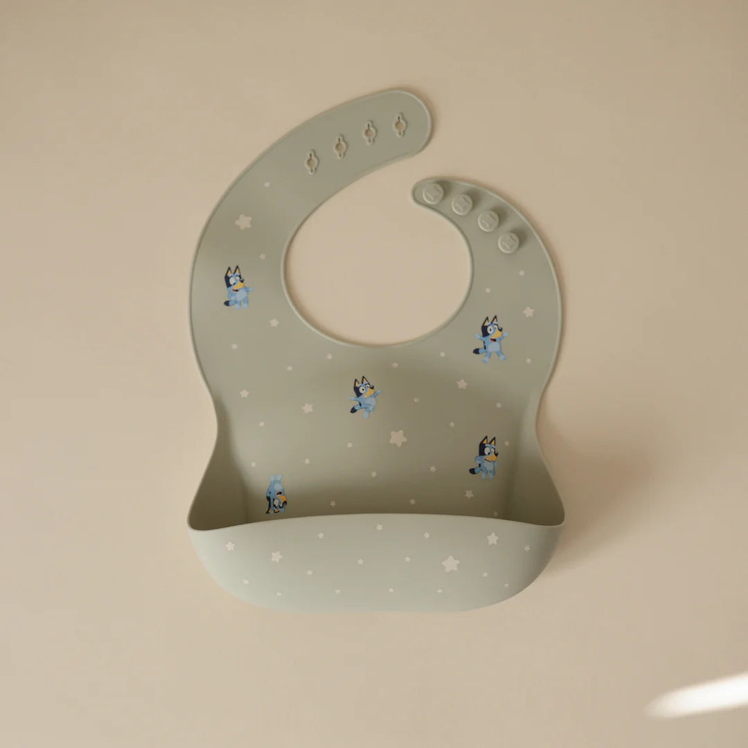 Bluey x Mushie Silicone Baby Bib