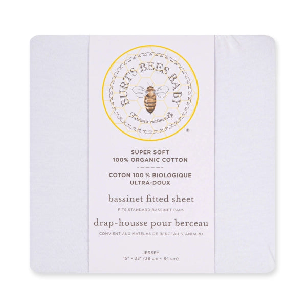 Solid Bassinet Sheet in Cloud