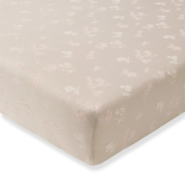 Whimiscal Floral Crib Sheet - Hummus