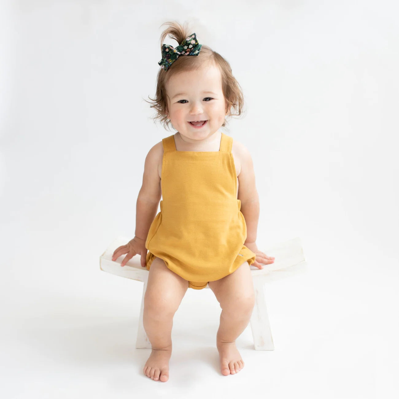 Bamboo Jersey Bubble Overall in Marigold