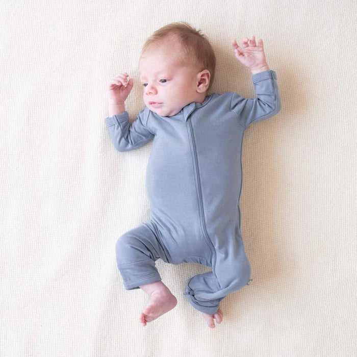 Zippered Romper in Slate
