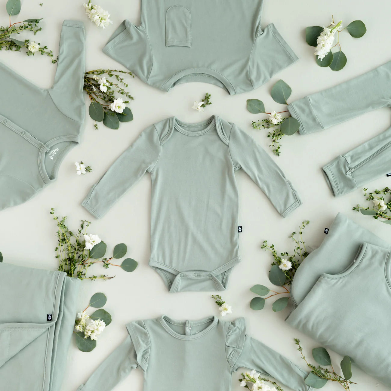 Long Sleeve Bodysuit in Thyme
