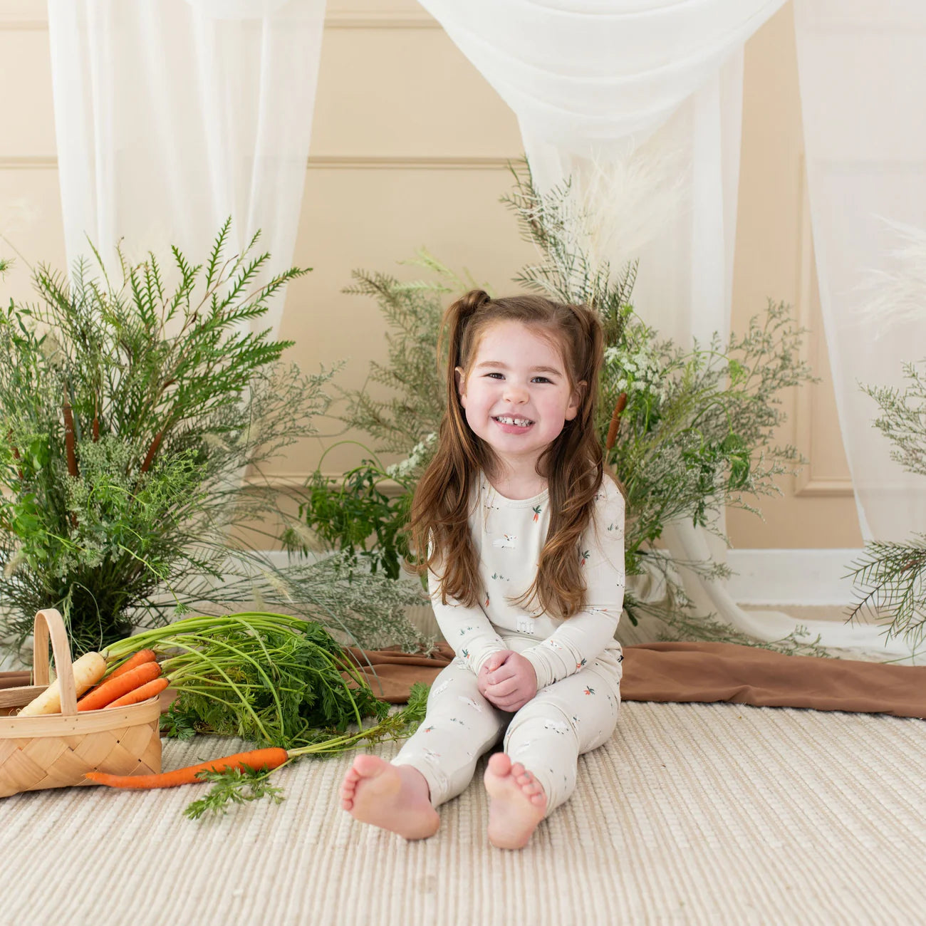 Toddler Long Sleeve Pajamas in Goat
