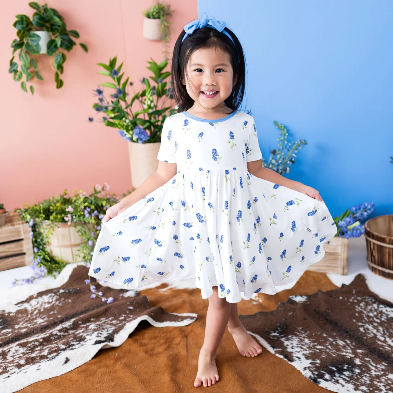 Twirl Dress in Periwinkle Bluebonnet